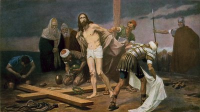 Jesus is Stripped of His Clothes Before His Crucifixion by Unbekannt Unbekannt